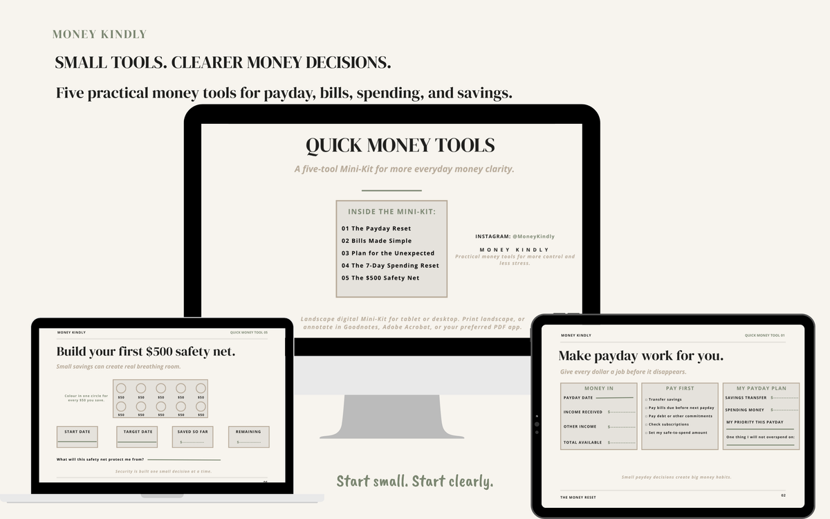 Money Tools Mini Kit | 5 Practical Money Tools